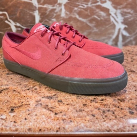 Nike Stefan Janoski Red Gum Sneakers Sz 9.5 Skateboarding 333824-662 - Picture 1 of 12